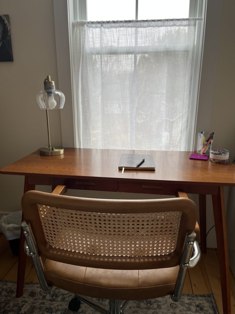 Writing desk and chair in Marla's room at the Edna St. Vincent Millay Birthplace in Rockland, Maine